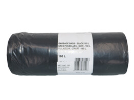 10 LDPE vuilzak op rol 160l zwart