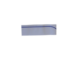 vouwhoed papier wit- blauwe lijn/100