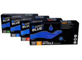 GLOVES NITRIL BLUE 30 12g Goose Bump PWF/50 SMALL