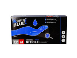 GLOVES NITRIL BLUE 30 12g Goose Bump PWF/50 MEDIUM