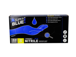 GLOVES NITRIL BLUE 30 12g Goose Bump PWF/50 SMALL
