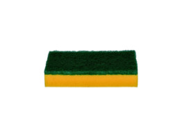 Synthetische schuurspons geel- recht - schuur groen 15x8x3 cm per 10