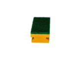 Eponge synth.poignee jaune abrasif vert  GM 14x7x4 4cm par 10pcs