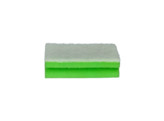 Non-scratch green professionnal sponge  polyester    white fibre soft  140 x 70