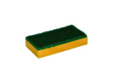 Abrasive yellow prof. sponge  PE    green fibre  15x8x3cm - 10pcs