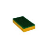 Abrasive yellow prof. sponge  PE    green fibre  15x8x3cm - 10pcs