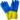 Gloves - bi color - L - 1 pair