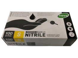 gants nitril noir non poudres/100 S