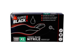 gants nitril SUPER BLACK non poudres/100 XL
