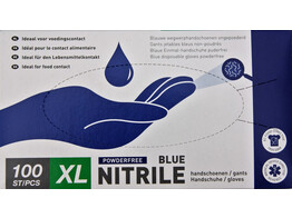 gants nitril non poudres/100 bleu XL 3gr