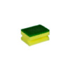 Abrasive yellow prof. sponge  polyether    green fibre - 9x 6.5x4.5cm - per 10
