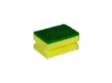 Abrasive yellow prof. sponge  polyether    green fibre - 9x 6.5x4.5cm - per 10
