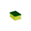 Abrasive yellow prof. sponge  polyether    green fibre - 9x 6.5x4.5cm - per 10