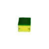 Abrasive yellow prof. sponge  polyether    green fibre - 9x 6.5x4.5cm - per 10