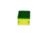 Abrasive yellow prof. sponge  polyether    green fibre - 9x 6.5x4.5cm - per 10