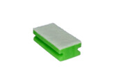 Non-scratch green prof. sponge  PE    white fibre soft - 14x7x4 4cm - 10pcs