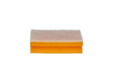 Non-scratch yellow professionnal sponge  polyester    white fibre soft  140 x 70