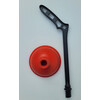Ontstopper TPE O 11 cm - ROOD - ergonomische steel PP - niet gemonteerd