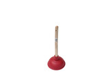 Deboucheur - caoutchouc - o 14 5 cm - rouge - manche bois - monte
