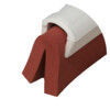 INDUSTRA FOOD - 45cm - wit/rode - nat. rubber - universele draad