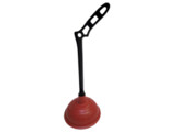 Ontstopper - TPE - O 14 5 cm - rood - ergonomische steel PP - gemonteerd