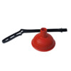 Ontstopper TPE O 11 cm - ROOD - ergonomische steel PP - niet gemonteerd
