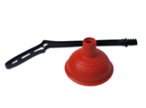 Ontstopper TPE O 11 cm - ROOD - ergonomische steel PP - niet gemonteerd