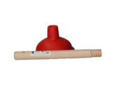 Deboucheur o 11 cm - rouge - manche bois fsc- monte