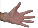Handschoen - vinyl - transparant - gepoederd/100 L  C636