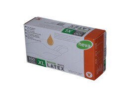 Handschoen - latex - gepoederd - 100 XL