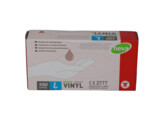 Handschoen - vinyl - transparant - gepoederd/100 L  C636