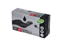Handschoen - nitril - zwart - 3.5gr - poedervrij/100 - M