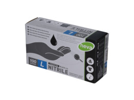 Handschoen - nitril - zwart - 3.5gr - poedervrij/100 - L