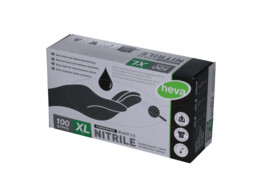Handschoen - nitril - zwart - 3.5gr - poedervrij/100 - XL