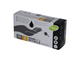 Handschoen - nitril - zwart - poedervrij/100 - S - 4.5gr