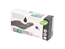 Handschoen - nitril - zwart - poedervrij/100 - XL - 4.5gr
