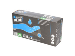 Handschoen - nitril - SUPER BLUE  30CM - poedervrij - 50 XL