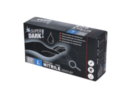 Handschoenen nitril - SUPER DARK  - 8.4g - Poedervrij/50 - L