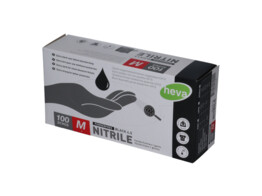 Handschoen - nitril - zwart - 4.5gr - poedervrij/100 - M
