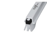 6-PACK - vervangmousse HEVA FLEX triple lame - 35 cm - wit - witte pijl