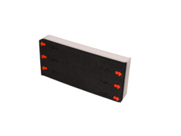 6-pack - foam HEVA FLEX triple lame - 45 cm -  white  6pcs  - red arrow