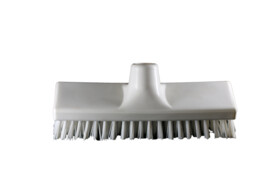 Schuurborstel - 25cm - hard - wit - individueel verpakt   barcode