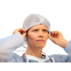 Haarkap clip PP - wit - /100 - alternative 16/karton