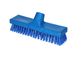 Schuurborstel - 25cm - hard - blauw - individueel verpakt   barcode