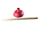 TOILET PLUNGER 145 NOT MOUNTED wooden handle