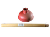 TOILET PLUNGER 110 NOT MOUNTED wooden handle