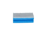 Non-scratch blue professionnal sponge  polyester    white fibre soft  140 x 70 x