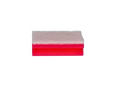 Non-scratch red professionnal sponge  polyester    white fibre soft 140 x 70 x 4