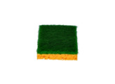 100  Cellulose sponge beige   green fibre X 2 - 100 x 65 x 18 mm - 2 pcs