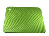rubberen afdruipmat 2 zijden- groen 32x32cm